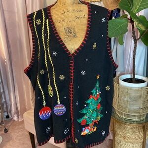 Star Blue Originals Christmas Sweater Vest Sz XL